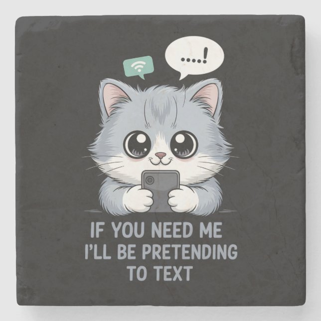 Texturerad katt stenunderlägg (Framsidan)