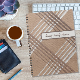 Texturerad Khaki Brown Play-familjerenunion Anteckningsbok