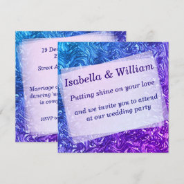 Texturerad kurvor blå till violett inbjudningar