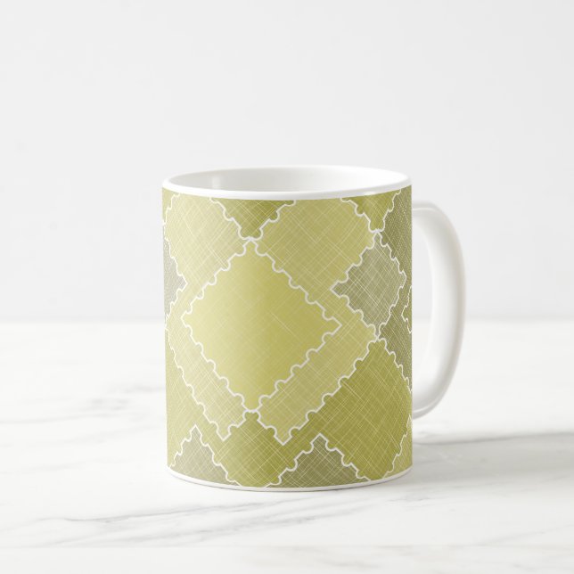 Texturerad lapptäcke lapptäcke flerfärgade lappar  kaffemugg (Framsida höger)