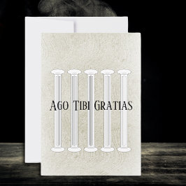 Texturerad latinsk tack kort