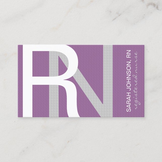 Texturerad legitimerad sjuksköterska  VÄLJ BAKGRUN Visitkort (Framsida)