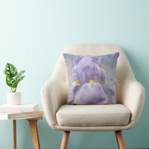 Texturerad Lila Iris Throw Cushion Kudde