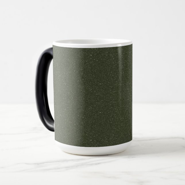 Texturerad Moss Grönt Coffee Mugg - Anpassningsbar (Framsida vänster)
