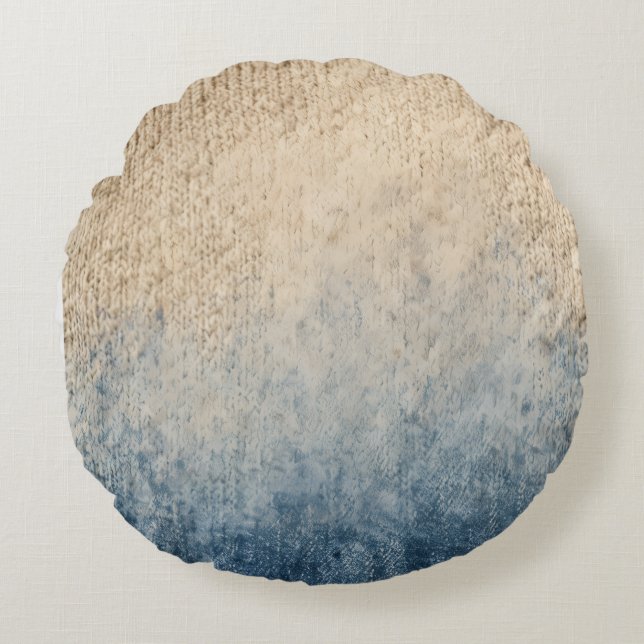 Texturerad övergång rund kudde (Framsidan)