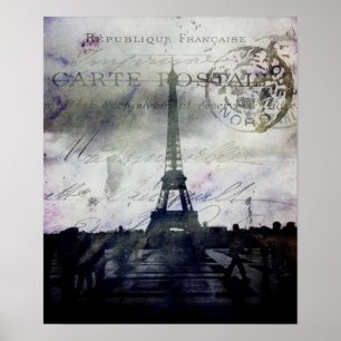 Texturerad Paris affisch