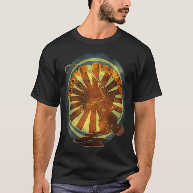 Texturerad Pastell Retro Fisk Liksom En Flicka T Shirt (Framsida)