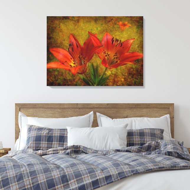 Texturerad räirie-ikon canvastryck (Insitu (sovrum))