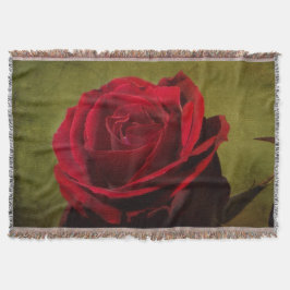 Texturerad Röd ros-pivotsnankett Mysfilt