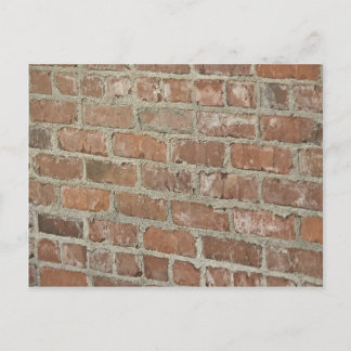 Texturerad röd tegelvägg vykort