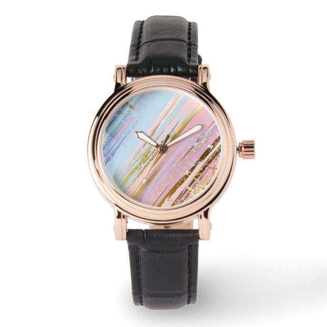 Texturerad Rosa - bakgrund Armbandsur (Framsida)