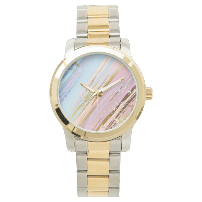 Texturerad Rosa - bakgrund Armbandsur (Framsida)