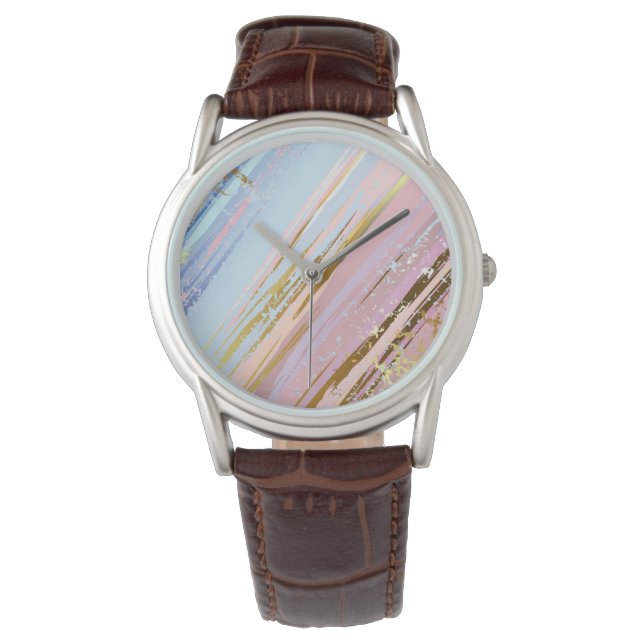 Texturerad Rosa - bakgrund Armbandsur (Framsida)