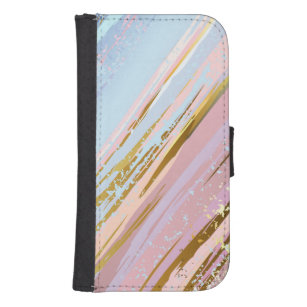 Texturerad Rosa - bakgrund Galaxy S4 Plånbok