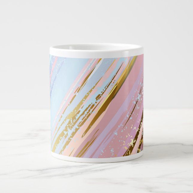 Texturerad Rosa - bakgrund Jumbo Mugg (Framsidan)