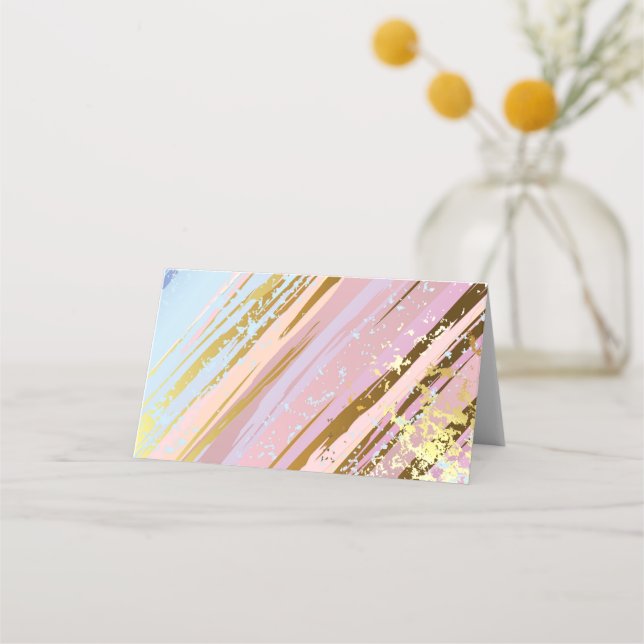 Texturerad Rosa - bakgrund Placeringskort (Framsida)