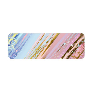 Texturerad Rosa - bakgrund Returadress Etikett