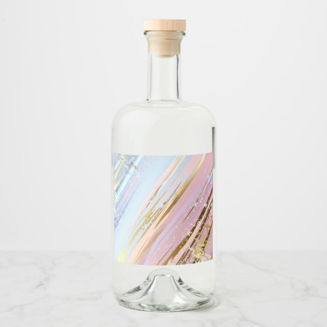 Texturerad Rosa - bakgrund Spritflaskor Etikett (Framsida)