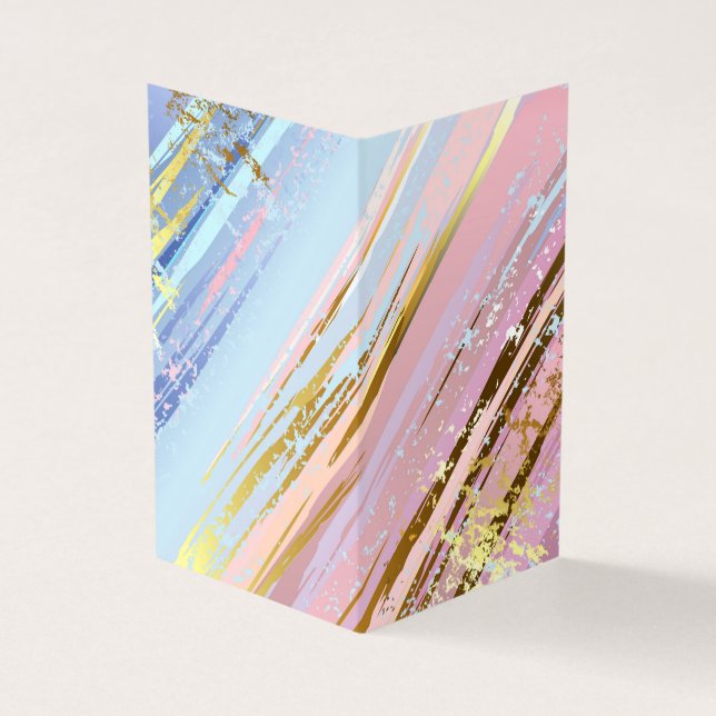 Texturerad Rosa - bakgrund Visitkort (Utsida)