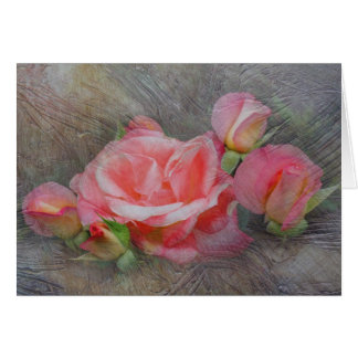 Texturerad rosa familj OBS kort