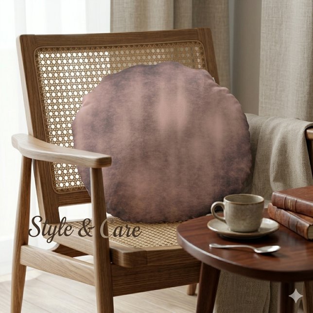 Texturerad Rund Kudd med Bakgrund för Modern Stil Kudde (Textured Background Round Pillow for Modern Style)