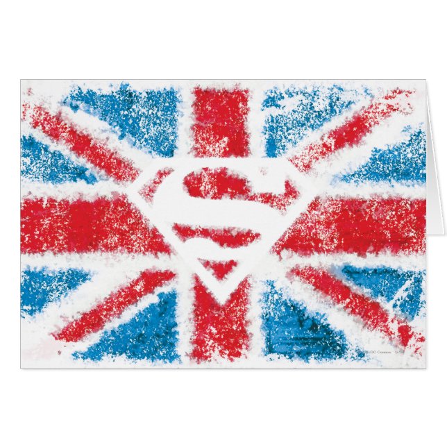 Texturerad S-Shield över Flagga Hälsningskort (Framsidan Horizontal)