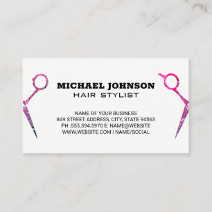 Texturerad sax Hair Stylist Visitkort