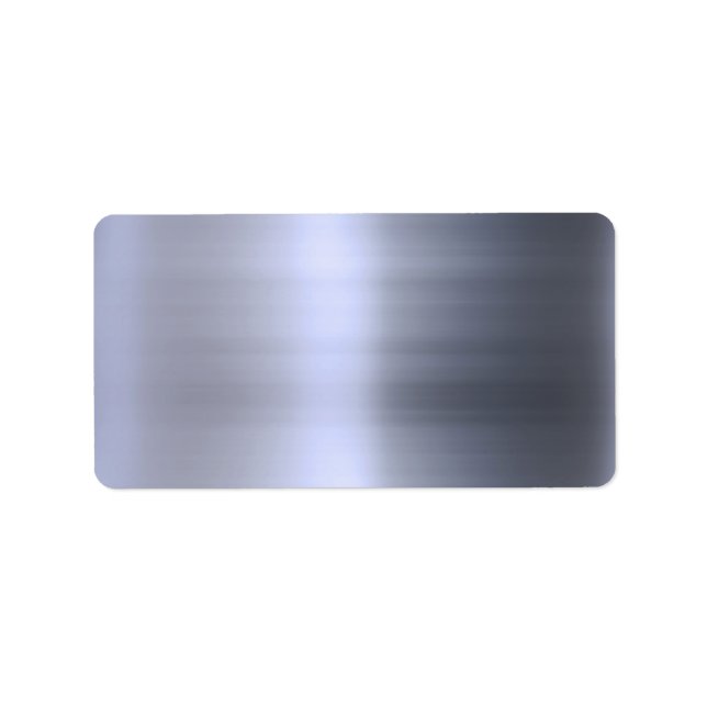 Texturerad Silver Metall Adressetikett (Framsidan)