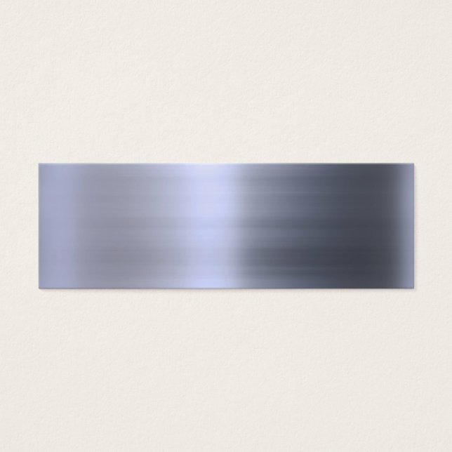 Texturerad Silver Metall Litet Visitkort (Framsidan)