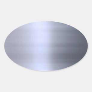 Texturerad Silver Metall Ovalt Klistermärke
