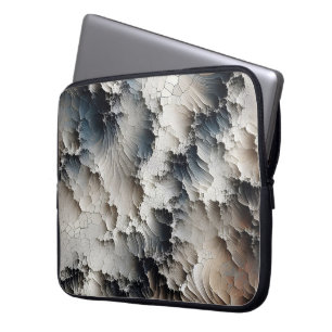 Texturerad sprickig modern abstrakt laptop fodral