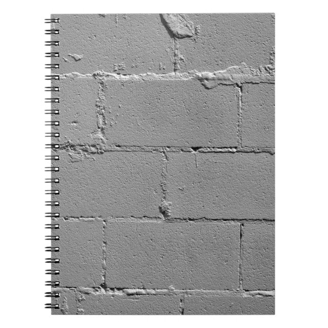 Texturerad stor cementblockvägg Skriv ut Anteckningsbok (Framsidan)