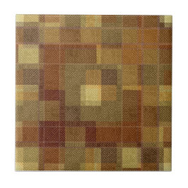 Texturerad svartvit brun tartan plaid. kakelplatta
