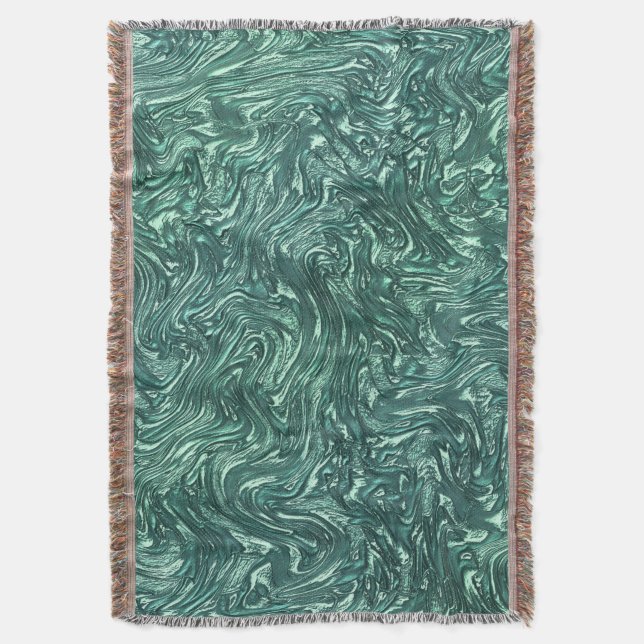 Texturerad sylt och grönaktiga cyanskuggningar filt (Framsidan Vertikal)