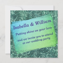 Texturerad sylt och grönaktiga cyanskuggningar inbjudningar