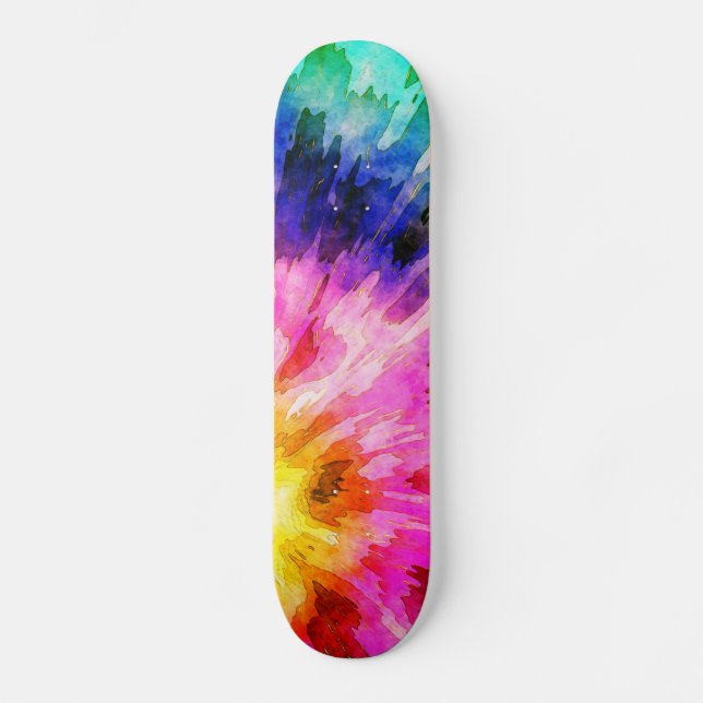 Texturerad Tie Dye Mini Skateboard Bräda 18,5 Cm (Framsida)