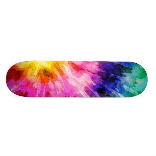 Texturerad Tie Dye Mini Skateboard Bräda 18,5 Cm