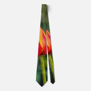 Texturerad tulip Garden Neck Tie Slips