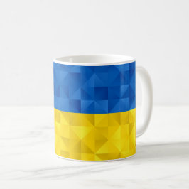 Texturerad ukrainsk flagga kaffemugg