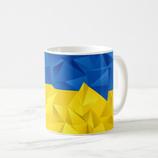 Texturerad ukrainsk flagga kaffemugg