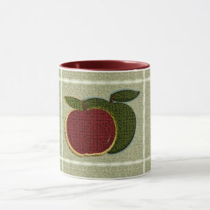 Texturerade äpplen (sage) mugg