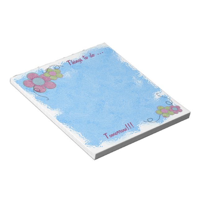 Texturerade blommor anteckningsblock (Vinklad)