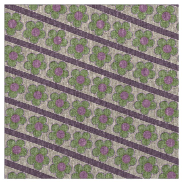 Texturerade blommor (rosa/grönt) tyg (Provkarta)