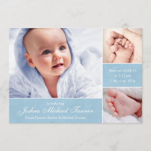 Texturerade foto Boxes Baby-meddelande - Boy Meddelande