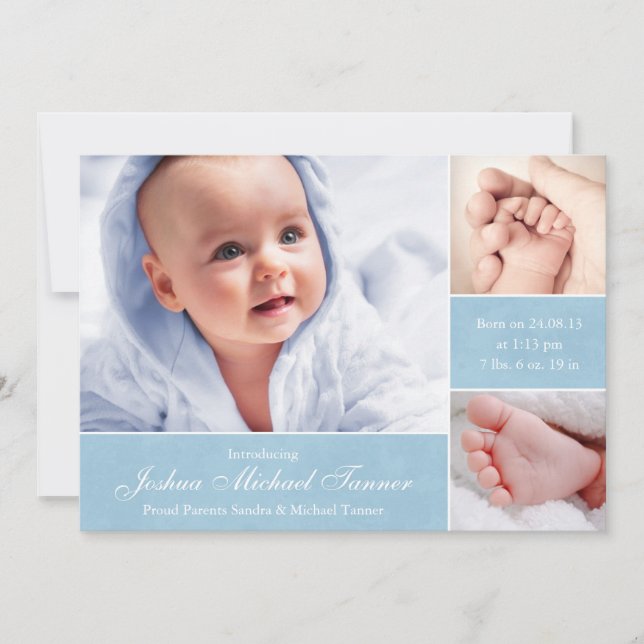 Texturerade foto Boxes Baby-meddelande - Boy Meddelande (Framsida)