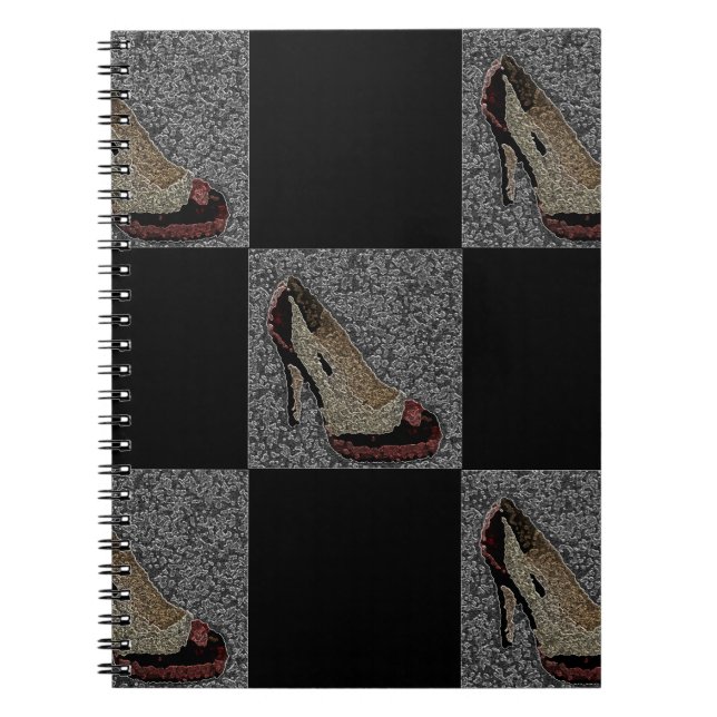 Texturerade Högklackar Anteckningsbok (Framsidan)