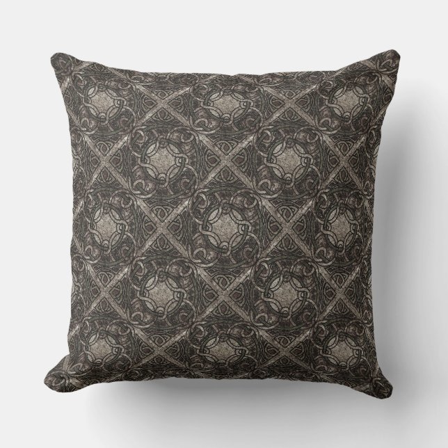 Texturerade keltiska knop Diamond Mönster Dekorati Kudde (Framsida)