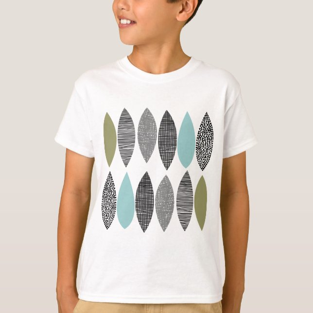 Texturerade Löv 01 Tee Shirt (Framsida)