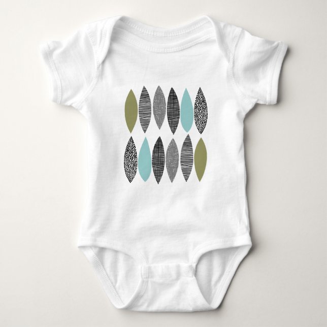 Texturerade Löv 01 Tee Shirt (Framsida)