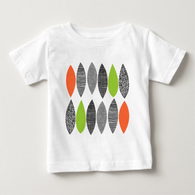 Texturerade Löv 02 Tee Shirt (Framsida)